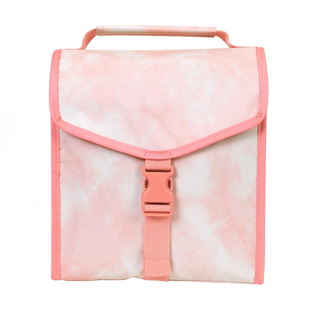 Fold-Over Lunch Bag (Rose Pink Tie-Dye)